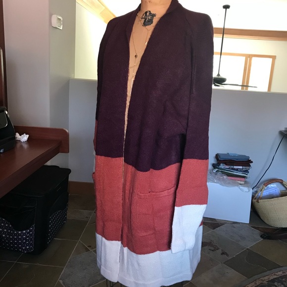 Vibrant Colorblock Cardigan - Picture 2 of 5
